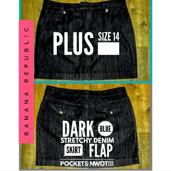 Banana Republic Dresses & Skirts - Banana Republic Stretch Denim Skirt Plus Size 14